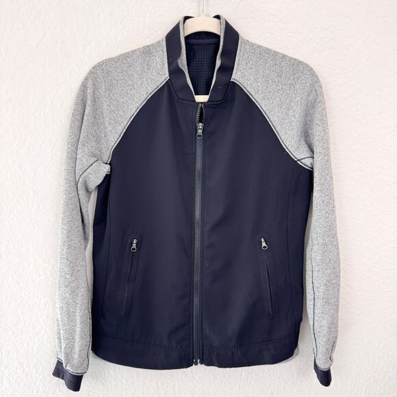 Lululemon Womens Var-City Bomber Active Jacket Size 6 Workout Athleisure Black - Picture 1 of 7